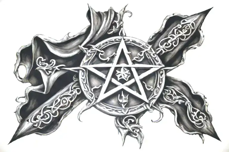 Cuff Pentagram Witch Evil Viking