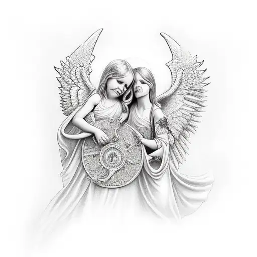 2 Angels With Heaven Gates Below