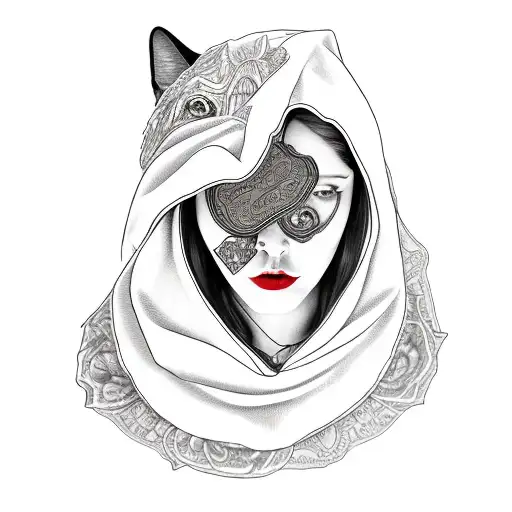 A Red Riding Hood And The Woolf In On Person