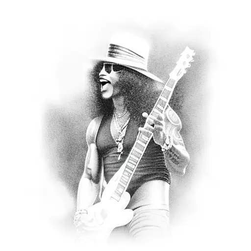 Slash Playing A Guitar In The Jungle