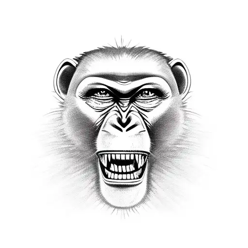 Monkey Hanging From Branch