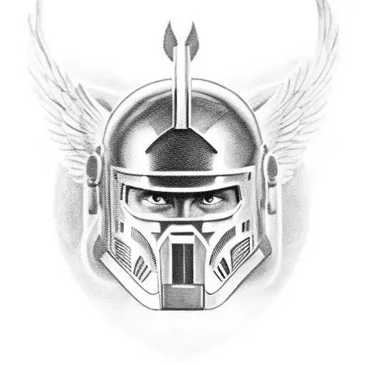 The Letter Lgx And Spartan Helmet