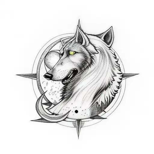 Nordic Skoll And Hati Chasing The Sun And Moon