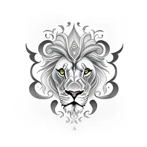 Lion Lamp Fleur De Lis