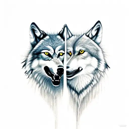 Nordic 2 Wolves Skoll And Hati Sun And Moon