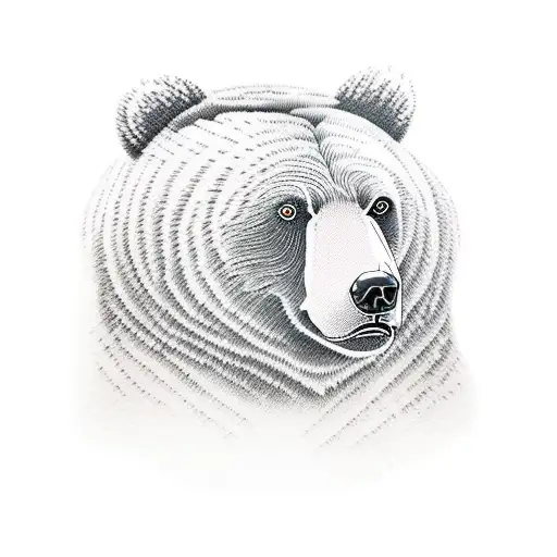 An Adult Bear With A Bear Cub