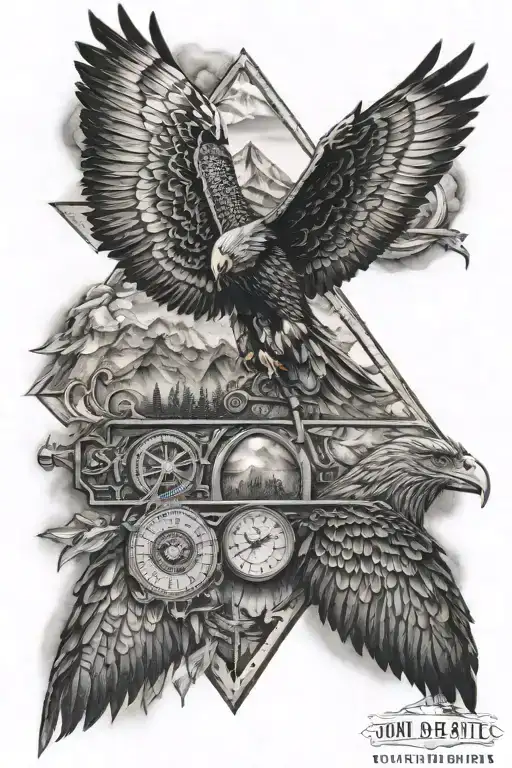 Train Justice Butterfly Mountain Eye Triangle Eagle