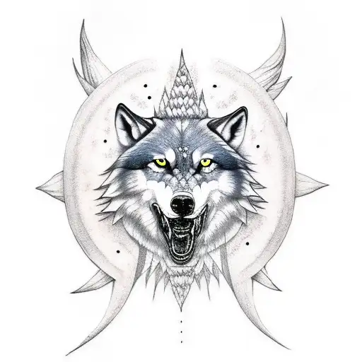Nordic 2 Wolves Skoll And Hati Sun And Moon