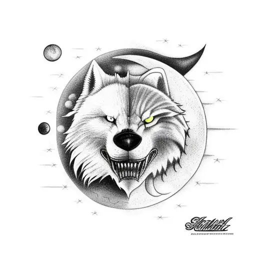 Nordic Skoll And Hati Chasing The Sun And Moon