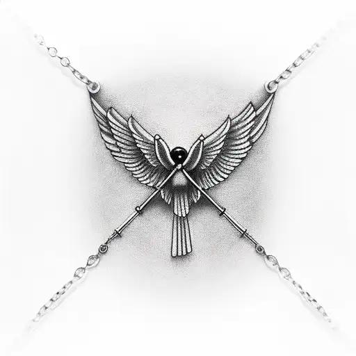 Bird With Cross Necklace