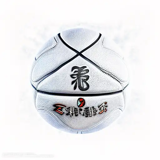 An Anime Character Playing Basketball On A Beach Court At Sunset