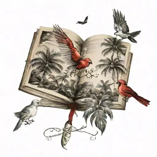 Flying Cardinal Palm Trees Book