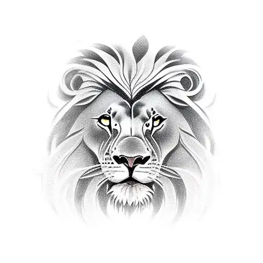 Big Artistic Tattoo Of A Lion Roaring