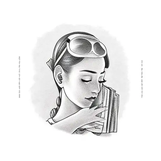 A Girl Sitting Sideways On Planet Earth And Reading A Book