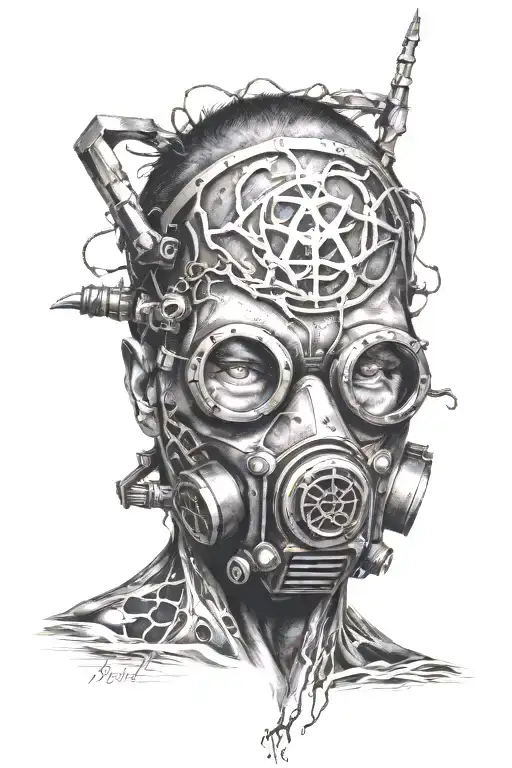 Stalker Mask Surrounded Radiation Symbol