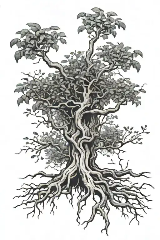 Two Kidneys Roots Sprouting Into Tree Branches