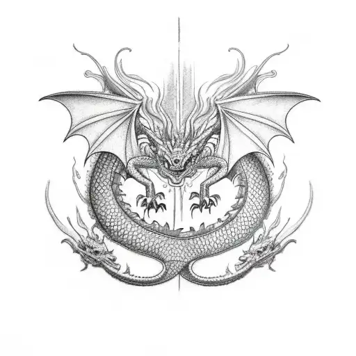 Dragon Tattoo For Back