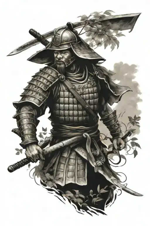 Samurai Warrior And Nature