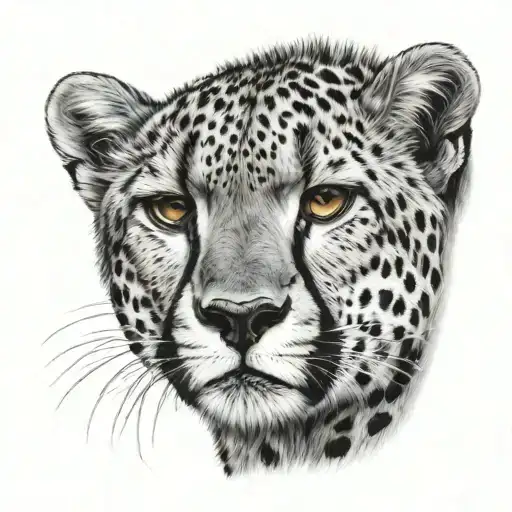 Cheetah Looking Right With A Night Background