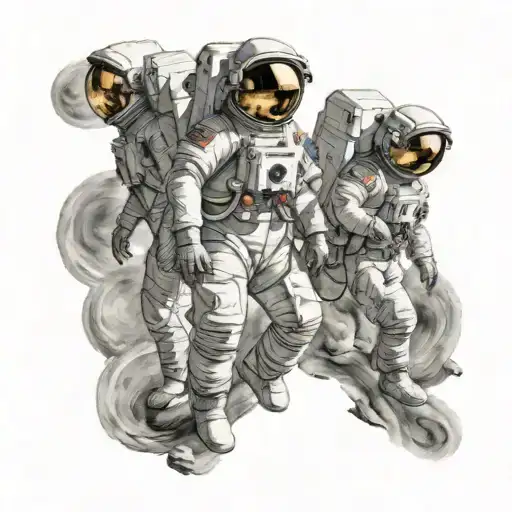 3 Astronaut On A Planet