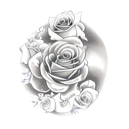 Mermaid Tail With Roses