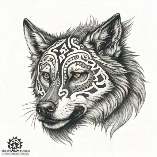 Wolf Mexican Skull Made