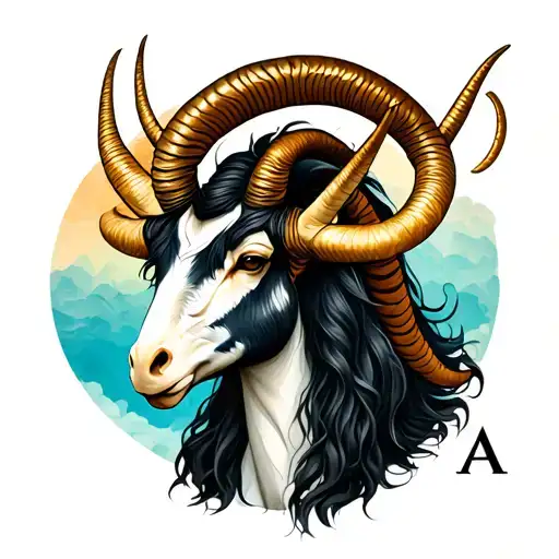 Capricorn With Letter A