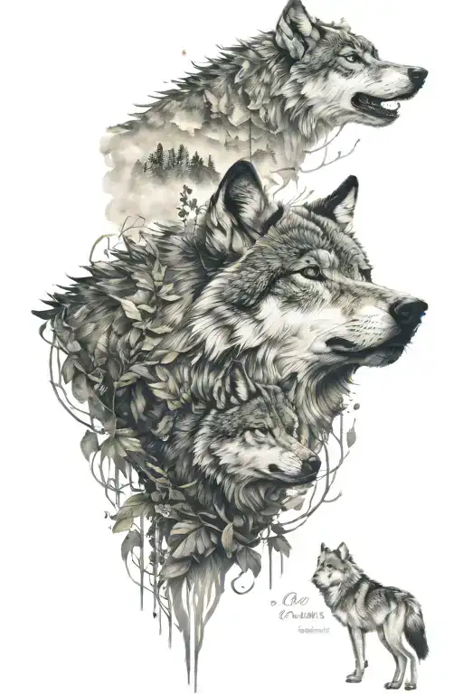 Wolf Blended Elements Of Nature