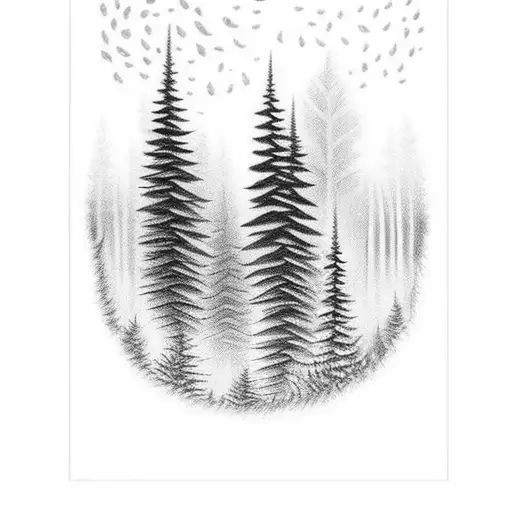 Forest With Fireflies