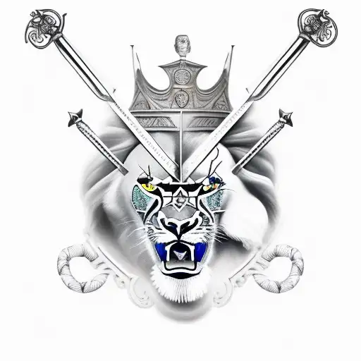 Gladiator With Sword And Lions Pelt Over Head