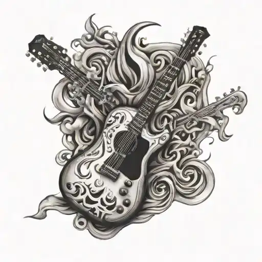 Guitar Ripping Through Skin