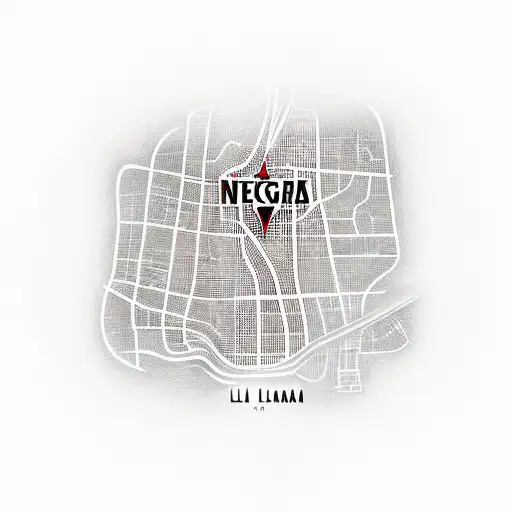 A Guitar With A Map Of Las Vegas As The Body