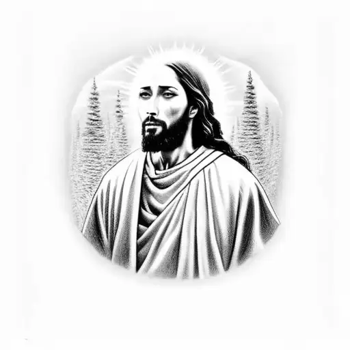 Sad Jesus Walking Down The Road