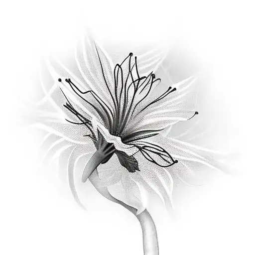 Cross In A Field Of Red Spider Lilies