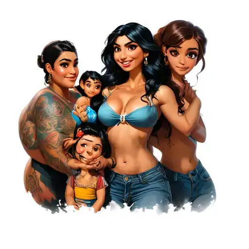 Strong Woman With Family Loving Disney Pcgaming