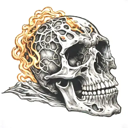 Skeleton With Fire