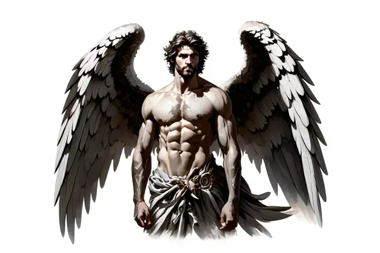 Gaurdian Angel Wings Spread Wide Male