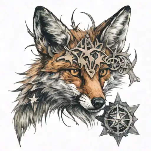 Teumassian Fox With Chaos Star Inside The Eye