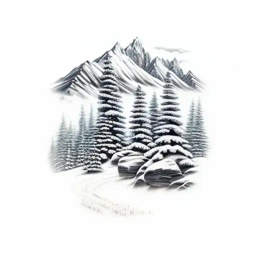 Mountain Scene Changing Seasons