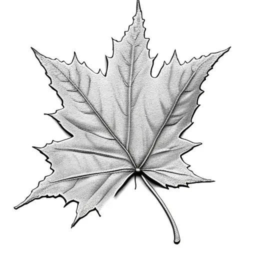 Maple Leaf With Roman Numerals