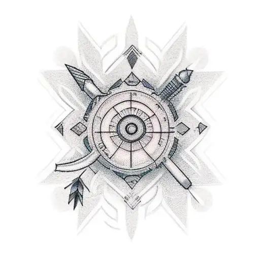 Micro Realism Tattoo That Includes Arrows And An Orange