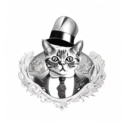A Cat In 1920S Gangster Clothing