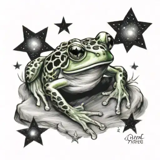 Frog Watching The Stars