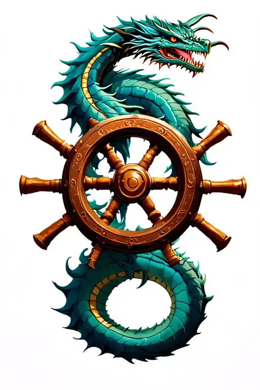 Dragon Ship Wheel