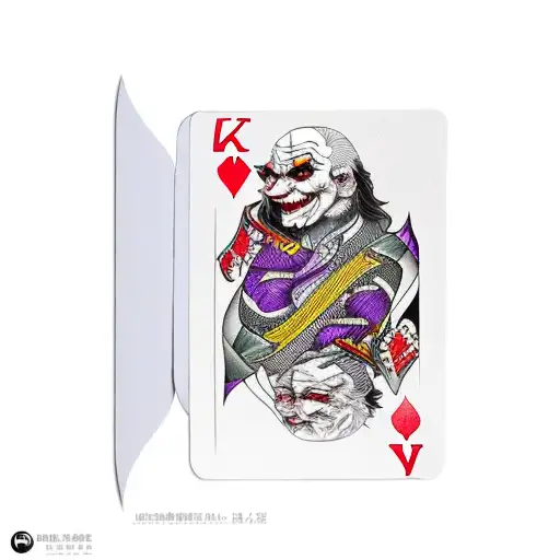 Joker Card Going On Top Of Flower