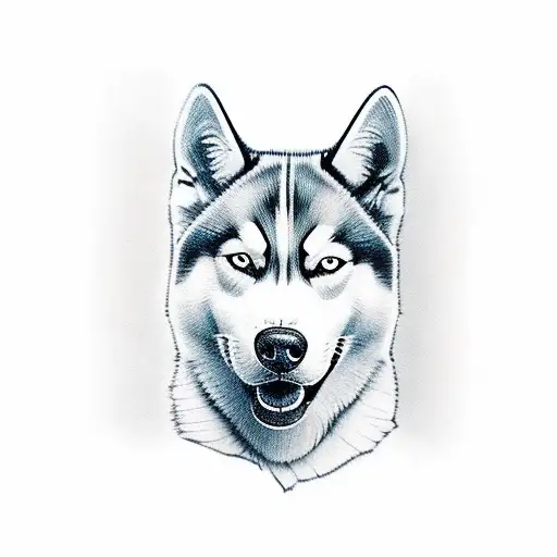 Husky Avec Un Chapelet