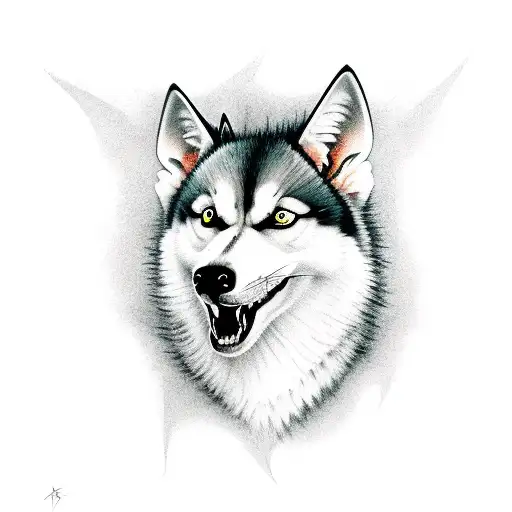 Many Bats Transforming To A Husky Running