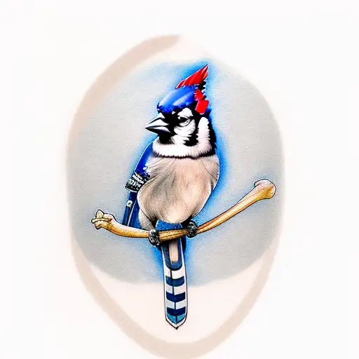 Bluejay And Cardinal Arm Sleeve