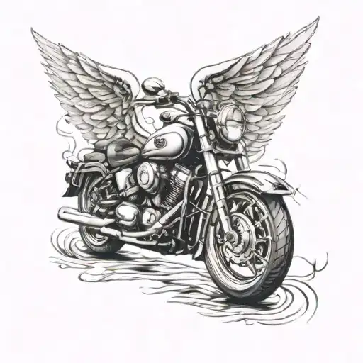 Motorcycle Angel Wings