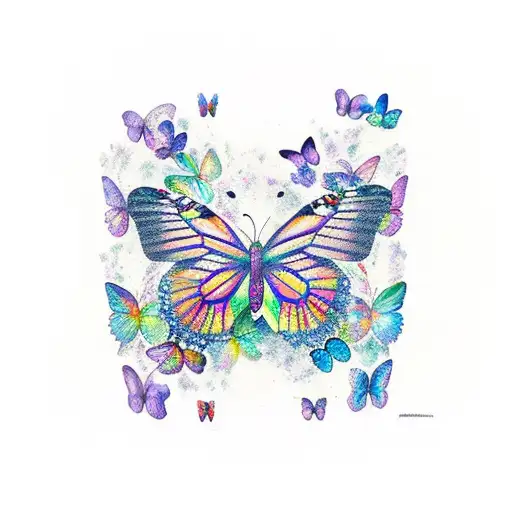 A Read Book Fading Into Some Butterflies